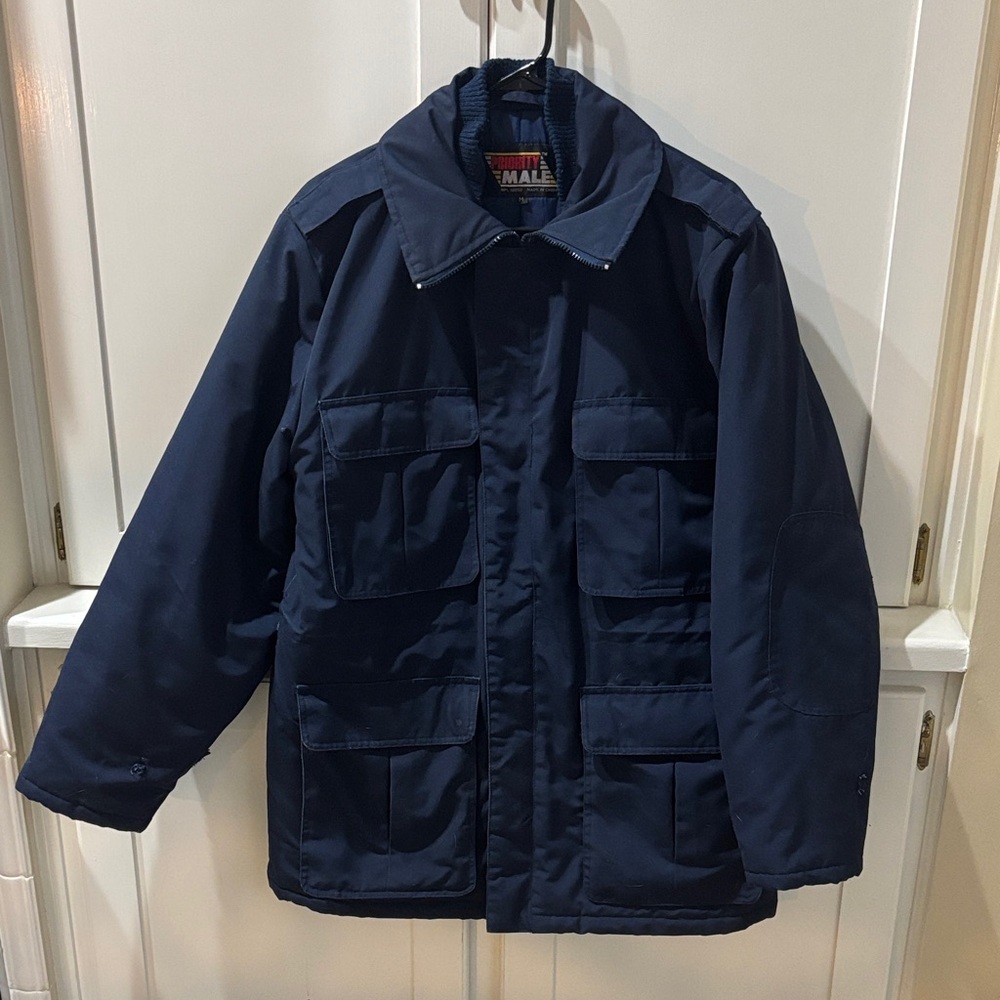 Priority Male Men’s Navy Insulated Winter Jacket Size M
